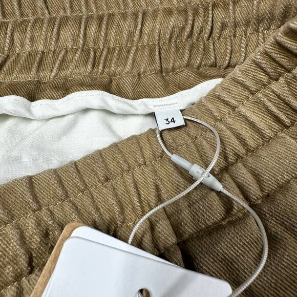 NNO7 NWT Men's Seb Drawstring Shorts in Khaki Size 34 Regular Fit Pull-On - Picture 3 of 11